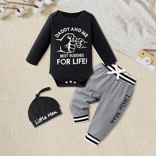 Baby Boy Clothes Newborn Infant Baby Clothes Romper + Pants + Hat 3PCS Outfits Set2