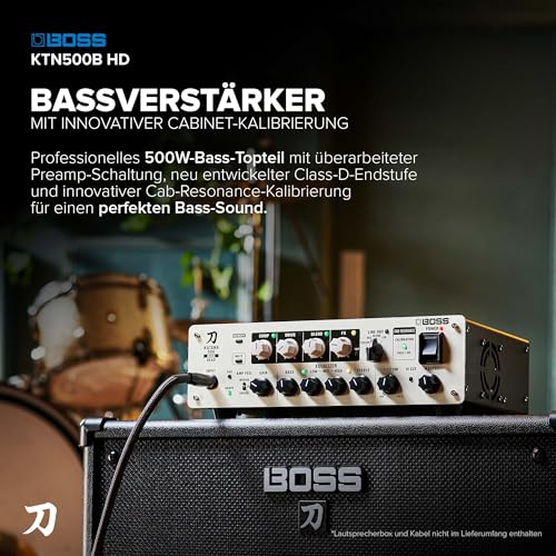 BOSS Katana-500 Bass Head | Kompakter 500W Bass-Topteilverstärker mit professionellen Soundwerkzeugen | Innovative Cabinet-Kalibrierung | Zugriff auf über 60 Effekte mit BOSS Tone Studio
