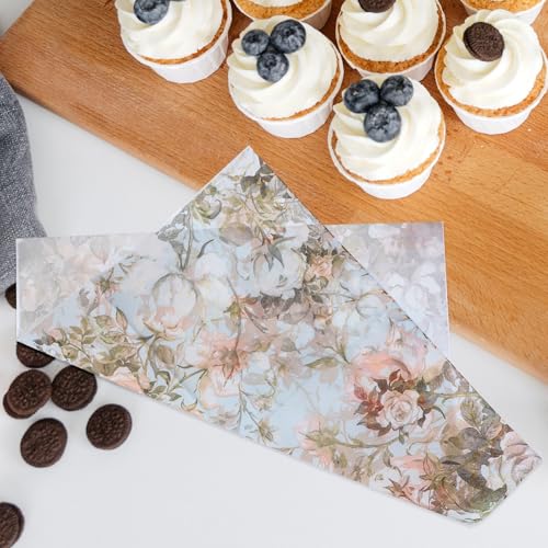 Servilletas de papel para obsequios y detalles decorativos de diseño floral 7