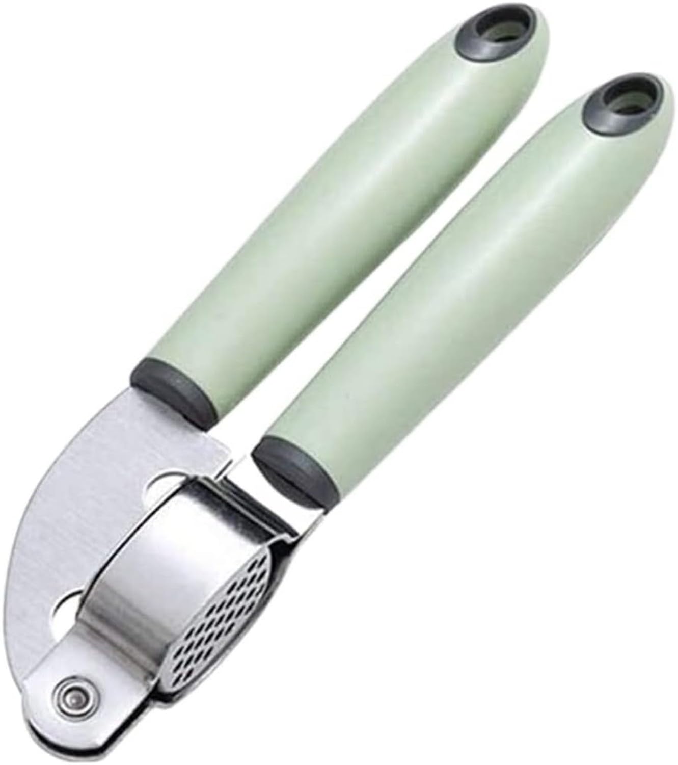 XIUNYIE Stainless Steel Garlic Press Crusher and Mincer, No Mess Sturdy Squeezer for Ginger and Cloves, Easy to Clean Pestle Kitchen Tool with Non-Slip Handle, a, 19.5 * 12.5 * 7.5cm