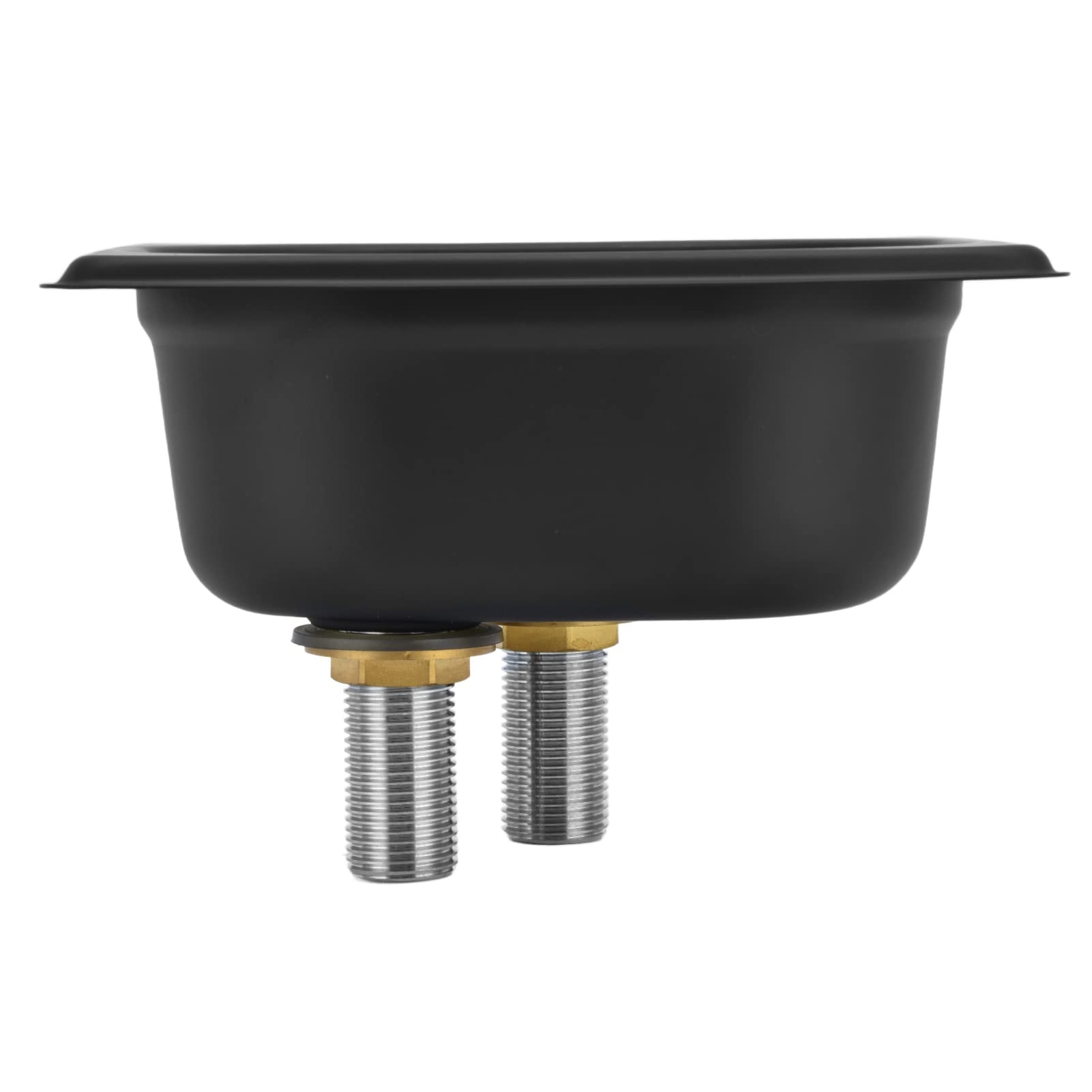 Enjuagavasos, Lavavasos Automático de Alta Presión de Acero Inoxidable Lavavasos Fregadero Lavavasos con 2 Mangueras de Agua para Hogar Bar Restaurante Cafetería Hotel (BLACK)