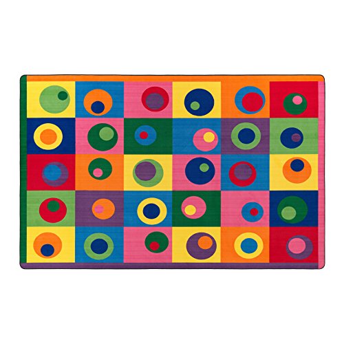 Flagship Carpets Silly Circles Colorful Abstract Children's Classroom Seating Area ...