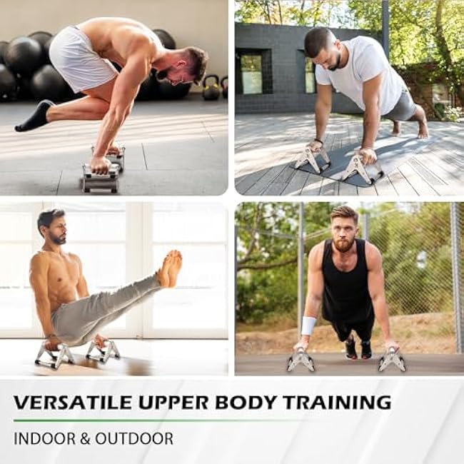 Push Up Stand, Pushup Handles for Strength Training, Heavy-duty Stainless Steel Push Up Bars Gym Exercise Equipment, Hold Up to 500lbs, 1 Pair