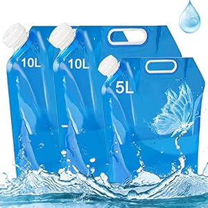 5 Pièces Sac d’eau Pliable,Eau Potable Conteneur,Bidons Pliables,d’eau Pliable Conteneur d’eau,bidons à Eau Pliables pour Camping Plein Air Randonnée Pique-Nique Barbecue