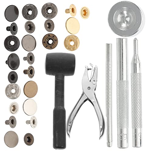 Kit boutons-pression en métal DOITOOL en alliage cuivre-zinc durable pour créations en cuir
