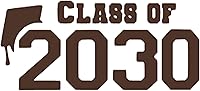Vista 10 de Class of 2030 Iron On Decal, Graduation Shirt Transfer, Graduate Tshirt Patch, DIY Crafts, Graduation Cap, Pick Size and Color, Iron-On Almost Old