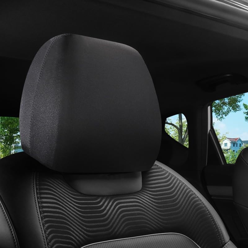 2 Pezzi Copri Poggiatesta Auto, per Audi Q2 Q3 Q4 Q5 Q7 Q8 SQ2 SQ5 SQ7 SQ8 RS-Q3 RS-Q8 TT Antipolvere Lavabili Protezioni Poggiatesta Auto Seggiolino Accessori,Front Row-A