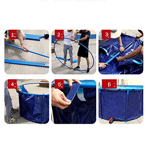 Piscina elevada de lona de PVC resistente con válvula de drenaje para exterior 7