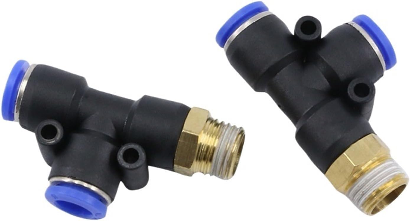 12PCS Pneumatic connector PD10-03 Quick Insert 4-M5 Air Pipe 6-01T Threaded Tee 8-02 Hose 12-04 Quick Connect(PD4-01)