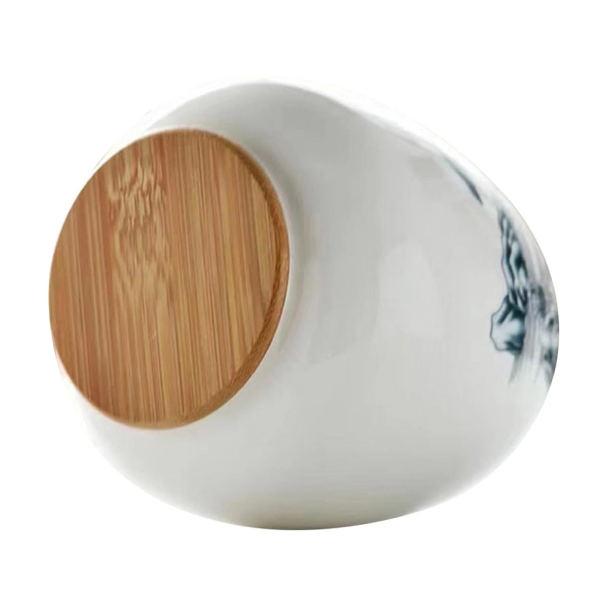 Uonlytech Contenedor de Almacenamiento para Té de Cerámica y Madera Mantiene el Té Negro y Verde Fresco Aislando el Aire Exterior Adecuado para Oficina