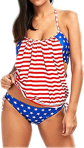 E.w Apparel American Flag Bikini Set,Womens American Flag Swimsuit Bikini 4Th Of July Bathing Suit Usa Flag Swimsuits For Women (Usa Flag 2, Xx-Large) #TOP22