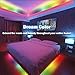 Complete 65.6 Foot Music Color Chasing LED Strip Light Kit, 24V 20 Meters Waterproof Flexible Addressable RGB LED Tape Light Works With SP107E Support iOS Android, For Home Decorations