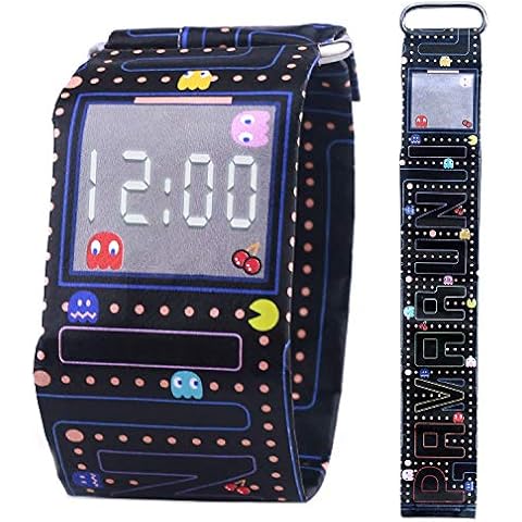 Pavaruni Paper Watch, Waterproof Tyvek Handmade Digital Wrist Watch, Christmas Gift for Friends and Family, Wooden Watch (Elf) Cover