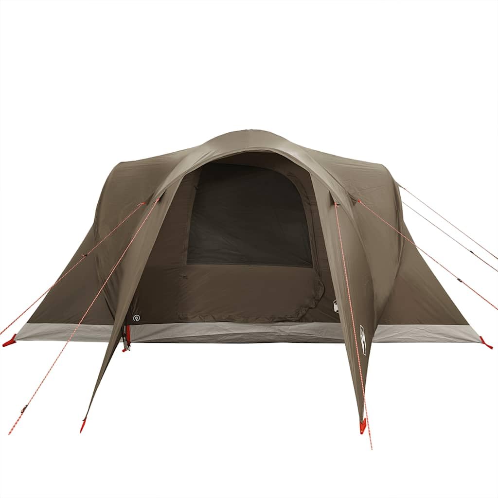 Tienda de campaña para 6 personas con conexión E, impermeable, color marrón