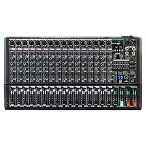 Depusheng PA16 Table de mixage professionnelle 16 canaux Contrôleur DJ avec 99 effets DSP Entrée Bluetooth Lecteur USB Alimentation fantôme 48V