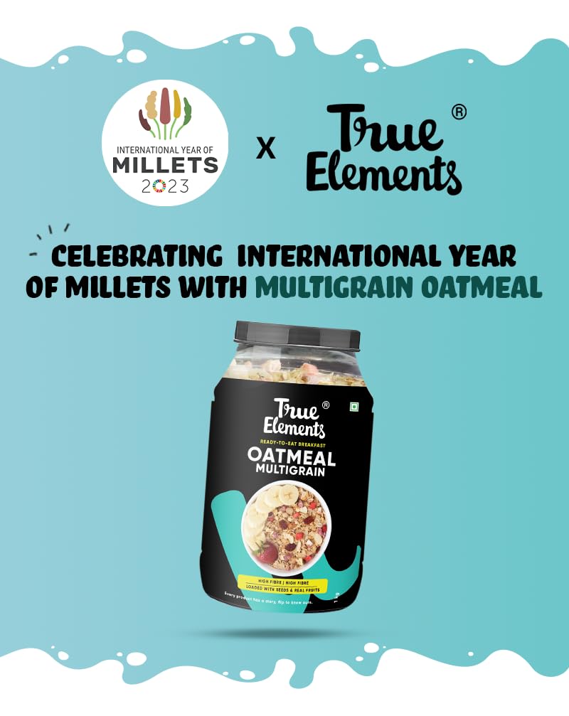 True Elements Multigrain Oatmeal 35 Oz - With goodness of Oats & Flakes | No Added Sugar | Oatmeal for Breakfast