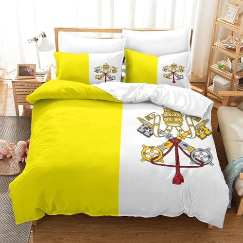 Housse de couette Vatican 135x200 microfibre avec taie d'oreiller pour lit simple - 3