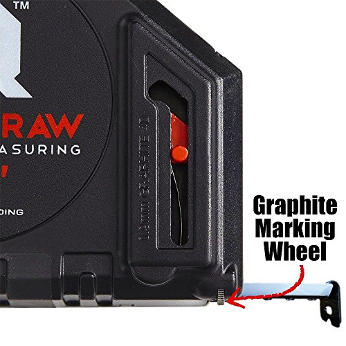 QUICKDRAW DIY Self Marking 25' Foot Tape Measure - 1st Measuring Tape with a Built in Pencil - Best Steel Tape - Power Locking Tape Ruler - Thumbnail 4