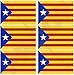 Catalogna catalano indipendenza blu bandiera Spagna Estelada Blava spagnolo 40 mm (40,6 cm) telefono cellulare mini adesivi in vinile, decalcomanie X6