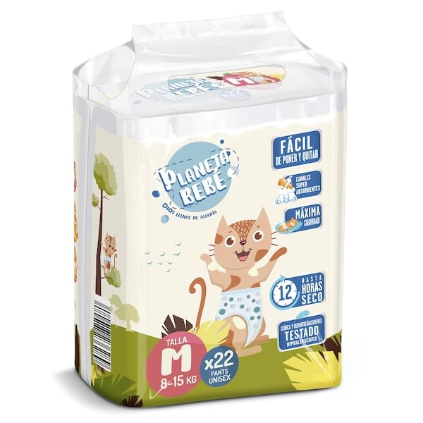 DIA PLANETA BEBE pañales 8-15 kgs talla M paquete 22 uds