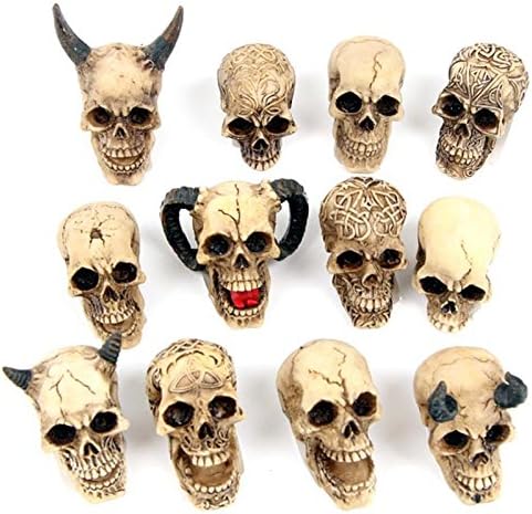 GJ Boon SMALL GOTHIC SKULL ORNAMENT SET OF 12