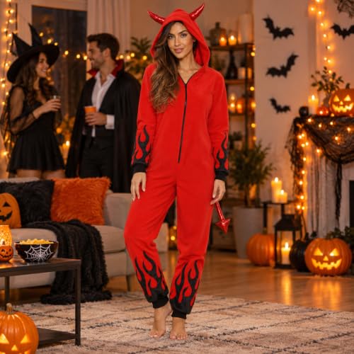 6258-L Just Love Adult Onesie / Onesies / Pajamas,Devilish, Large, Devilish by Just Love - Used condition - US$47.49