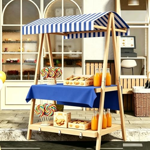Table de bar à jus pour marché agricole et foire artisanale en bois