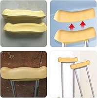 Vista 4 de EXCEART Almohadillas de muletas para axilas, 2 unidades, protector de axilas para muletas, material antideslizante reemplazable, fácil de limpiar