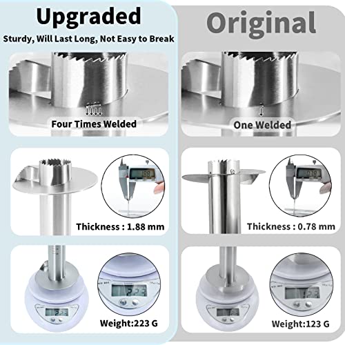 Newness Pineapple Corer And Slicer Tool, Durable Pineapple Core Remover With Upgraded Cutter & Reinforced Thicker Blade, Stainless Steel Kitchen Fruit Gadget For Diced Pineapple Rings, Black Handle #TOP3