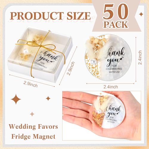 Imanes Decorativos Redondos de Resina para Boda 50 Pcs miniatura 2