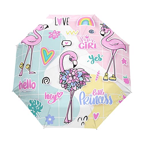 Parapluie pliable automatique cœur arc-en-ciel, cadeau idéal