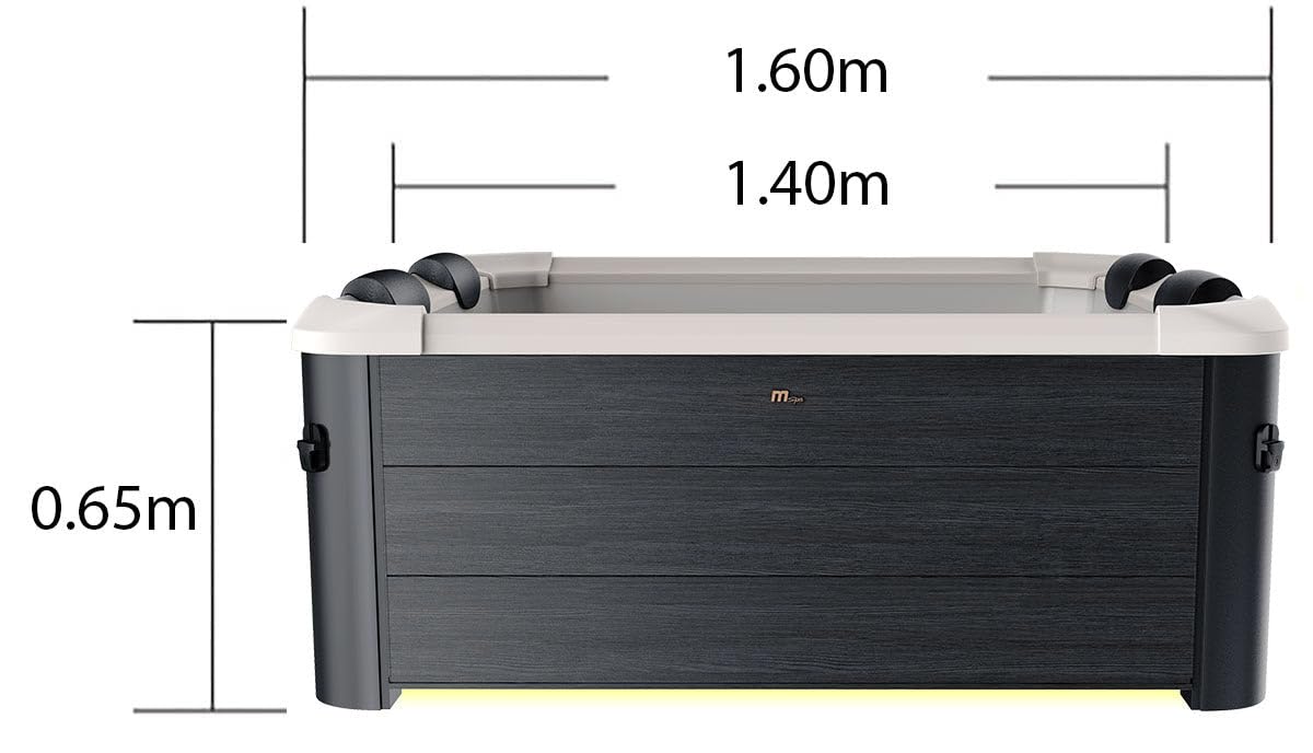 Giordanoshop Vasca Idromassaggio Esterna Oslo Smart 160x160x65 cm 6 Posti Wi-Fi Nero
