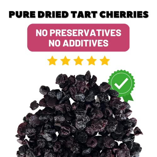 Berrilys Organic Dried Cherries, Tart, Sour, 5 Lbs, Montmorency Cherry, Pitted, Bulk, Non-Gmo, Kosher, No Sulfur, No Added Sugar, No Oil, No Preservatives #TOP5
