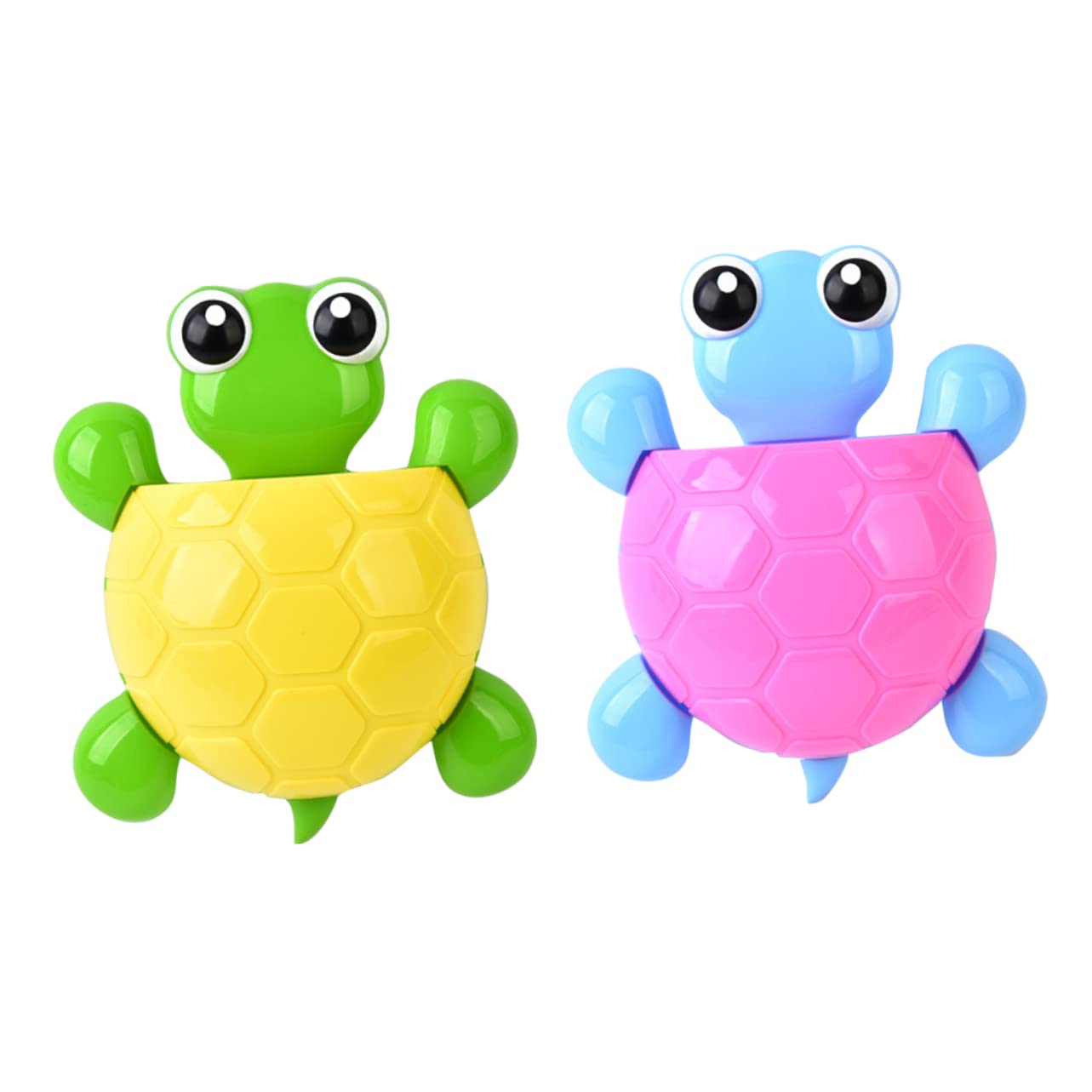 Portacepillos de Dientes para Lavabo Ventosa 4 Piezas Tortuga