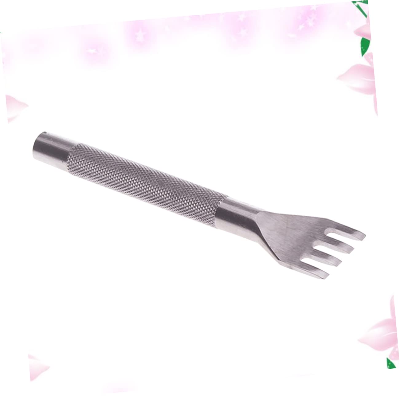HOMSFOU DIY Steel Leather Punching Tool Set Tooth Prong Stamping and Stitching Punch for Leather Crafting Strong Durable Design Comfortable Grip for Precision Work