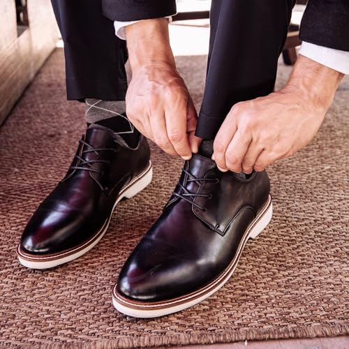 Image of Gunnar and Troy Sentinel Mens Oxford Dress Shoes, Multi-Colors & Sizes | Men's Wingtip Oxford Dress Shoes, Soft Leather Classic Lace-Up Modern Shoes