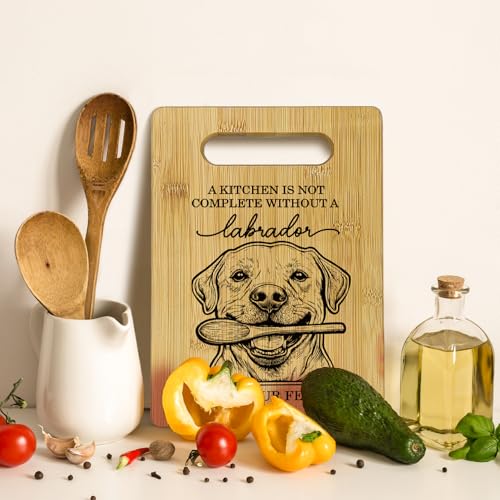 Tablas de Cortar para Cocina con Diseño de Labrador Retriever, Tabla de Bambú Decorativa, Ideal como Regalo miniatura 5