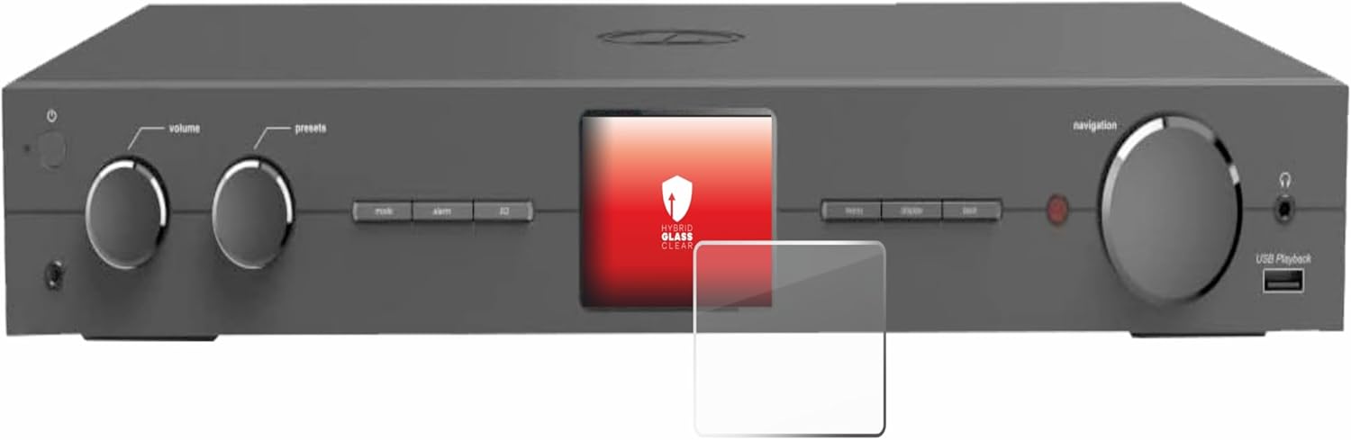 upscreen Screen Protector Film Compatible with Hama DIT2006BT - 9H Glass Protection, Extreme Scratch Resistant