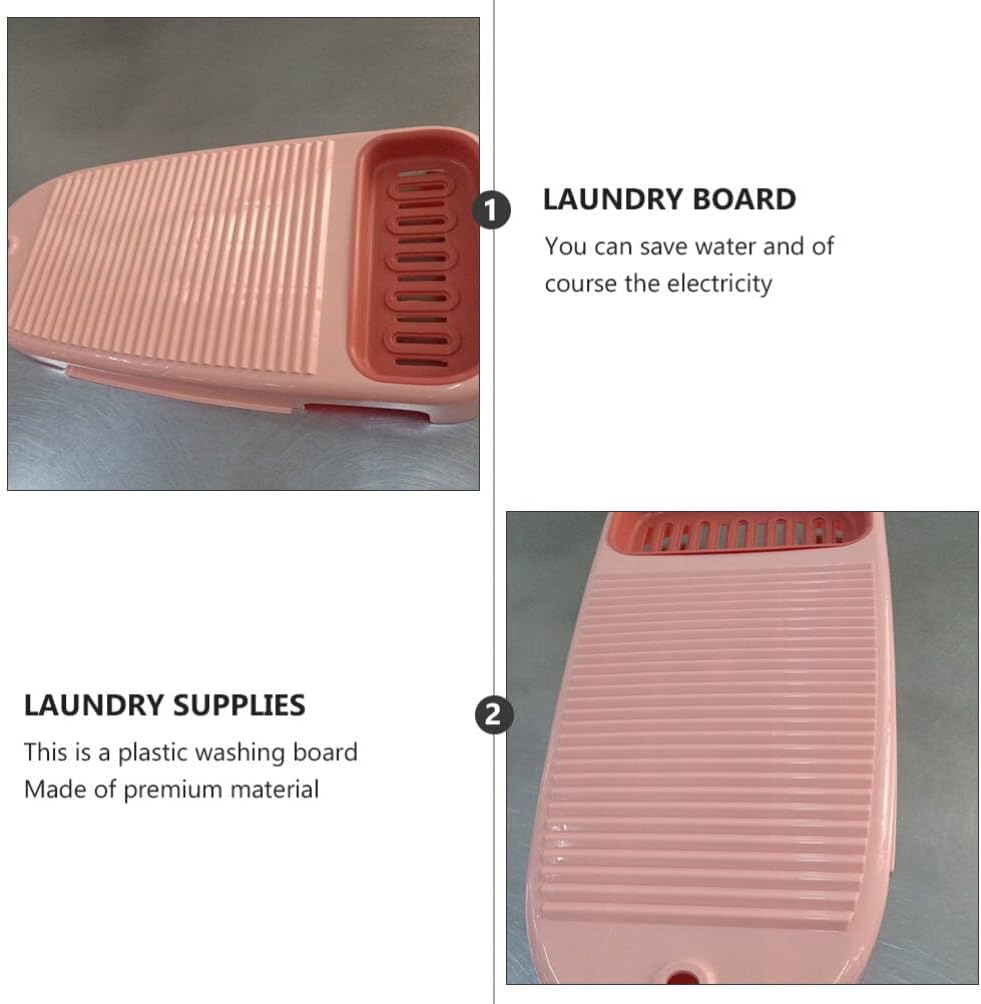 Cabilock 2pcs Non- Thickened Plastic Laundry Washboard for Hand Washing Clothes Small Creative Home Cleaning Tool