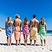 PADISHAHHOME Beach Towels Oversized 39x71 | Turkish Beach Towel | Quick Dry, Sand Free, Soft, Absorbent, Lightweight, Compact Travel Towel | Large Pool Towels | Turkish Bath Towels Set of 6