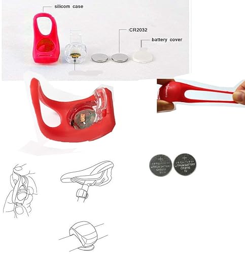 Constefire 4 Piezas LED Clip-On Silicon Band Luces de Bicicleta Lámpara Luz LED para Bicicleta Super Brillante Luz Bici Frontal y Trasera ，Satisfacción al 100% y ¡Libre de Riesgos! (4PCS-2colores) - imagen 4