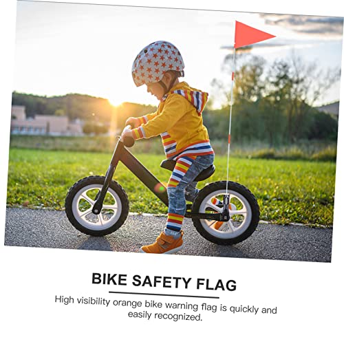 MOTHNUR 2sätze Sicherheitswimpel Für Kinderfahrräder Hohe Sichtbarkeit Doppelseitige Flagge Einfach Zu Montieren Geeignet Für Achsen Und Gepäckträger Robustes Material Leuchtendem