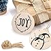 PEAK-EU 50 piezas de madera para colgar adornos navideños, rodajas de madera...