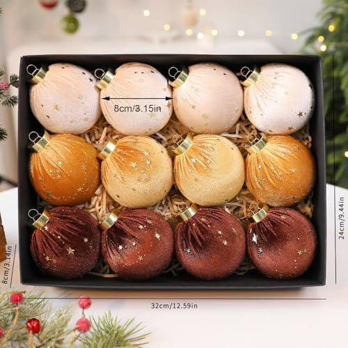 Boules de Noël velours incassables déco de fête sans casse - 6