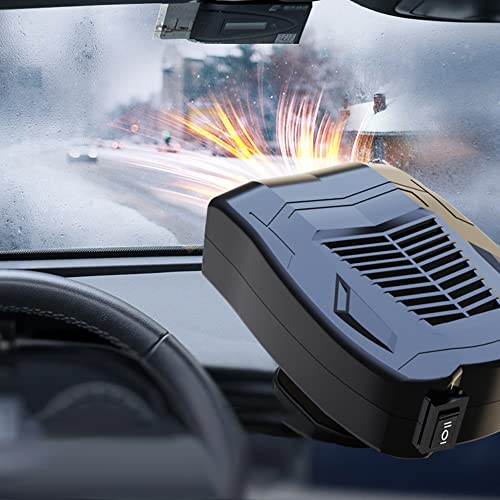 Bohisen Car Heater Fan,12V Portable Car Heater 2 In 1 Heating Fan Fast Heating Defrost Defogger 360-Degree Rotatable Winter Heating Fan Car Windshield Defogger #TOP1