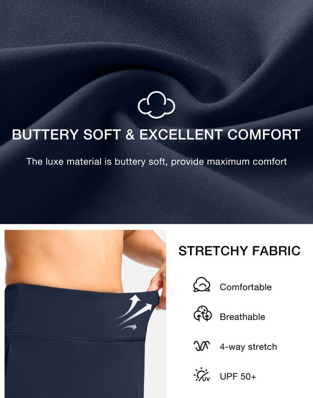 Viodia 18" Skorts for Woman with Pockets High Waisted Golf Tennis Skirts Knee Length Long Skort for Women Dressy Casual - Image 5