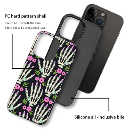 Coque iPhone 15 Pro Max fleur et squelette pour sublimer vos soirées - 3