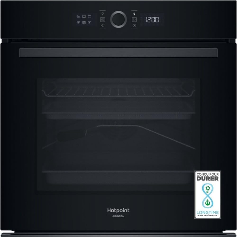 Hotpoint - HA4S80PM0BA Four Encastrable Pyrolyse 73L - 14 Modes de Cuisson, Multifonction - Nettoyage Pyrolytique et Hydrolytique - Classe Énergétique A+ - Noir