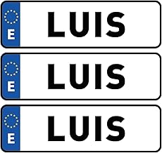 Oedim Pack of 3 Decorative Custom Car Registrations, 39.5 x 11.8 cm, Made of Dibond Aluminum, Fun and Original