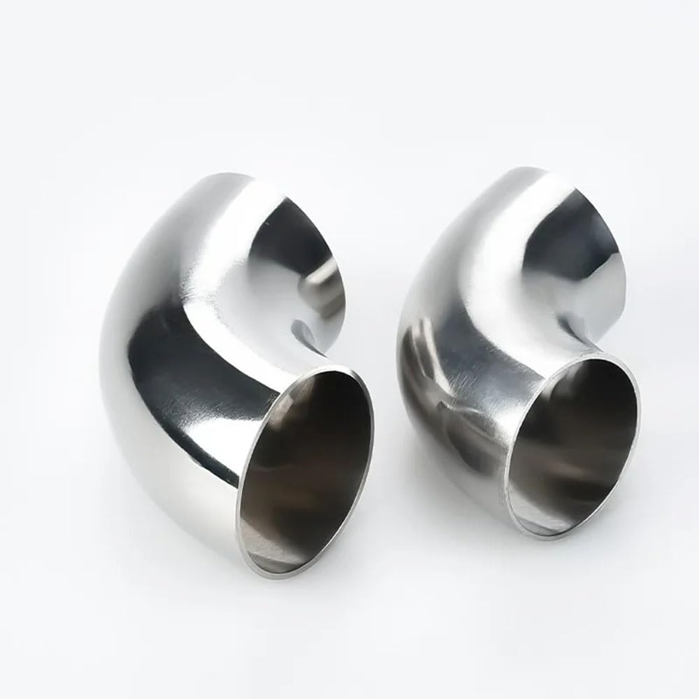 Accesorios de tubería de acero inoxidable 304 de 90 grados, soldadura sanitaria, O/D 12,7-108 mm, grado alimenticio, 1 unidad (63 mm x 2 mm)